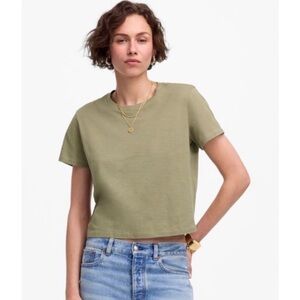 Madewell • NWT • Boxy Softcrop Tee in Sage Green